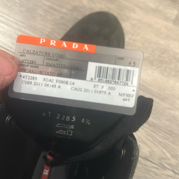 Unisex Prada grey boots size 6.5 - Picture 4 of 5